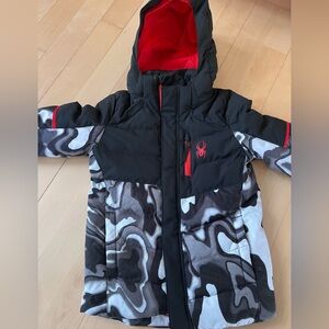 Spyder Black and Red Kids Jacket